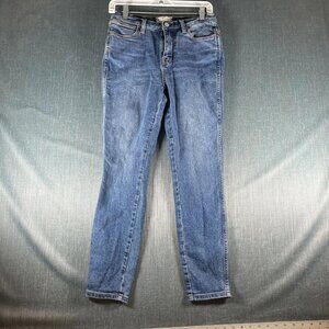 Free People Womens Jeans Size W27 Blue Denim Cotton Stretch Skinny Leg Pockets